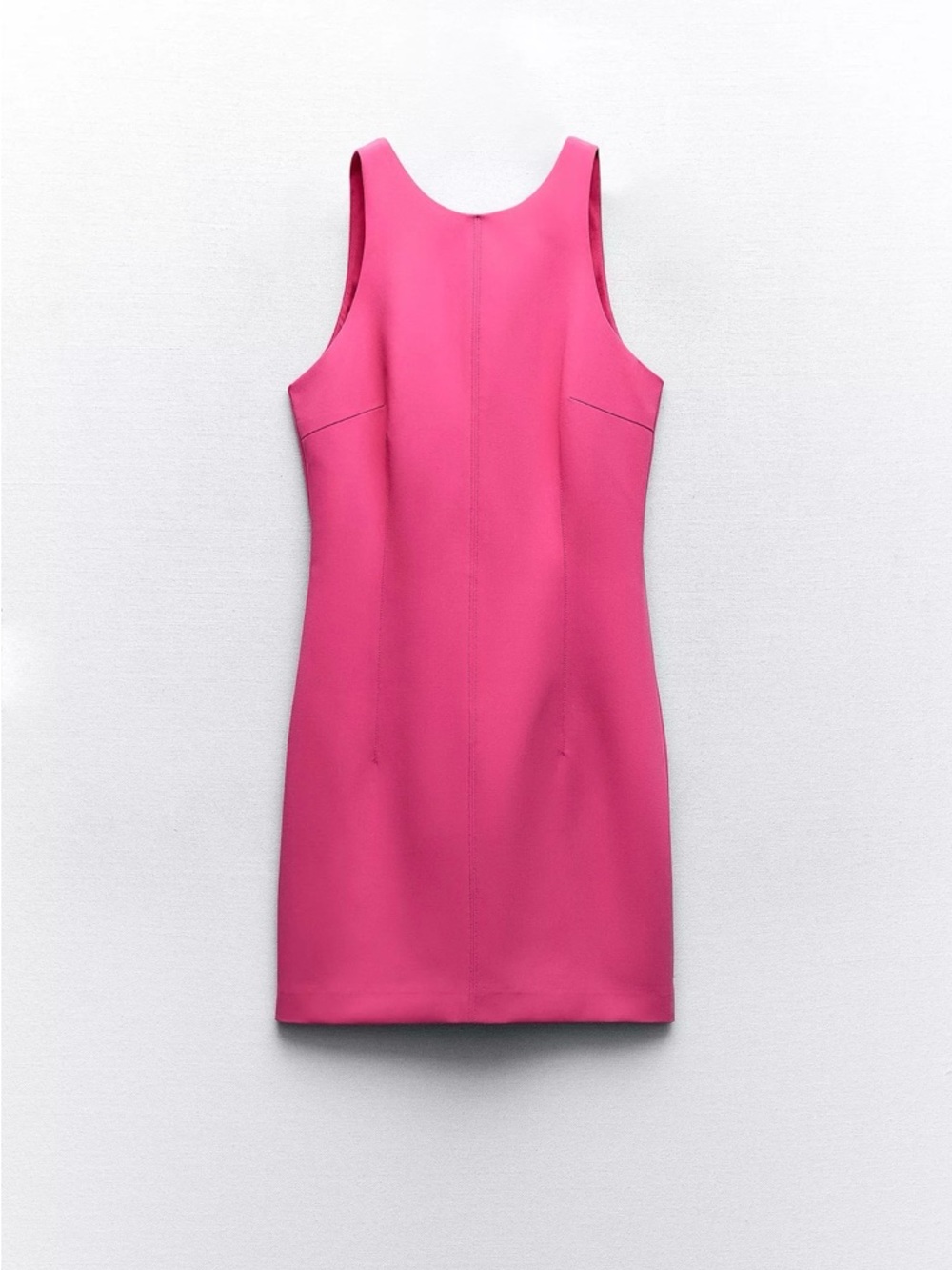Zara Women's Sleek Hot Pink Sleeveless Sheath Dress